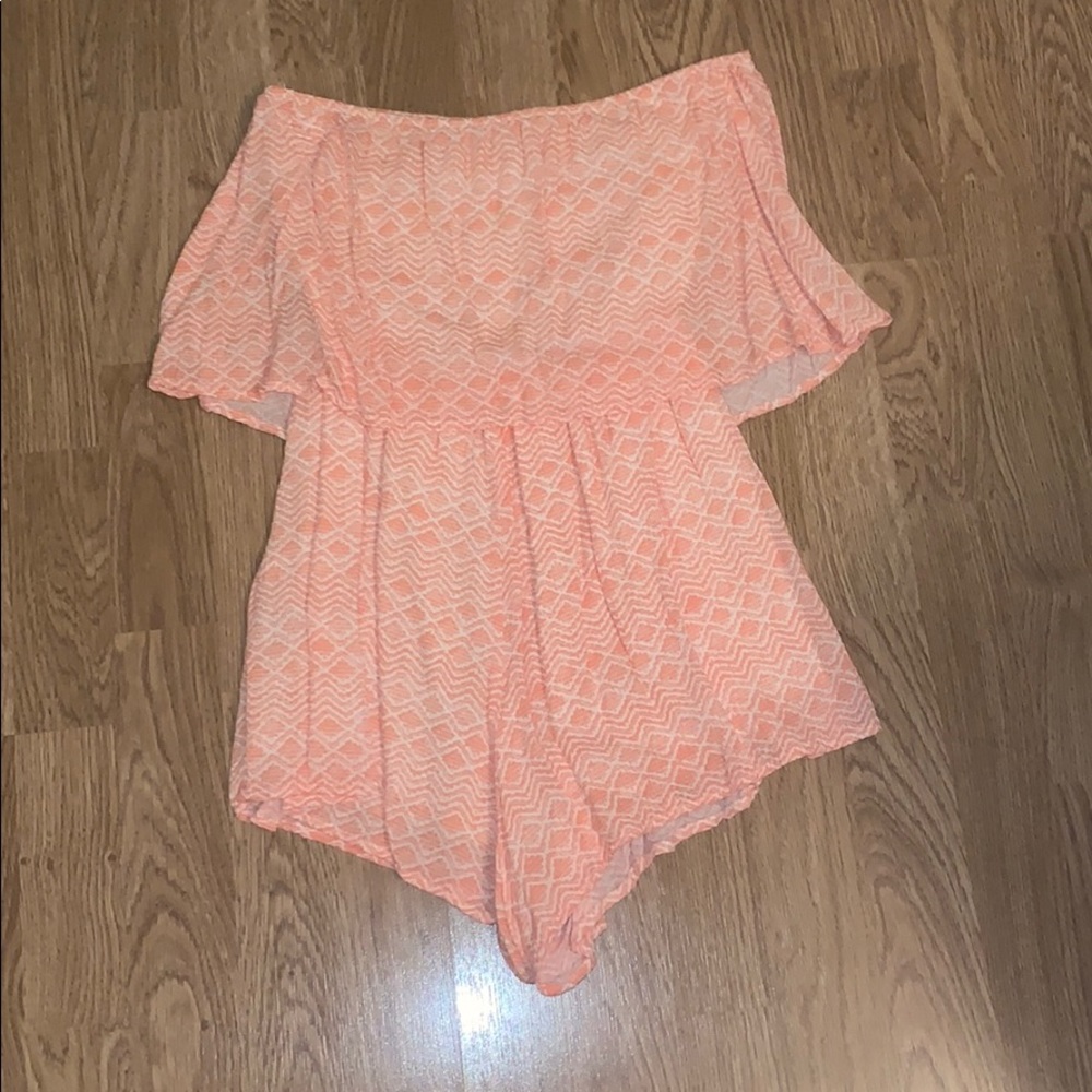 Impeccable Pig Strapless Orange Romper